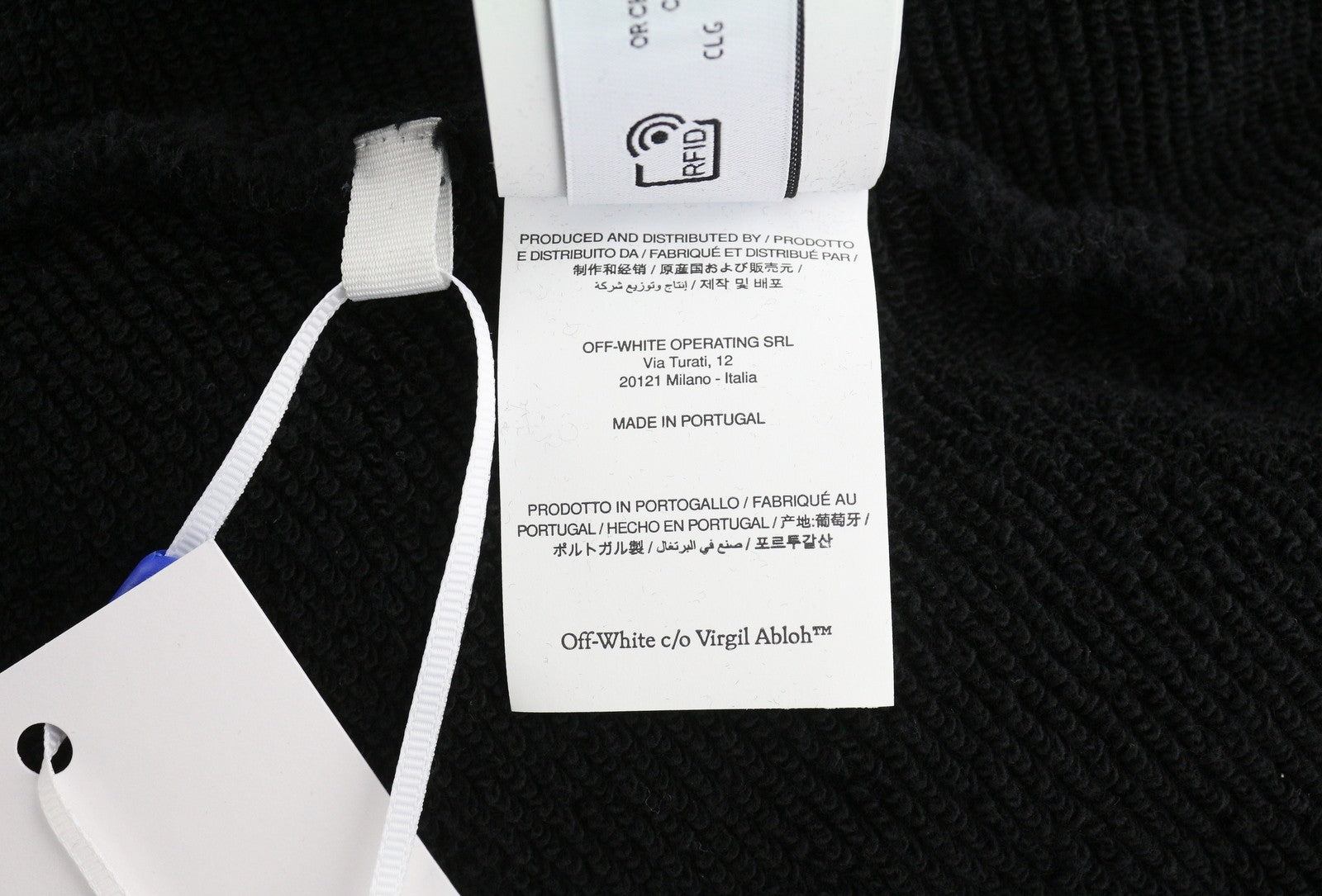 OFF-WHITE Scribble Men Hoodie XL Black Kangaroo Pocket Oversized Logo RRP539