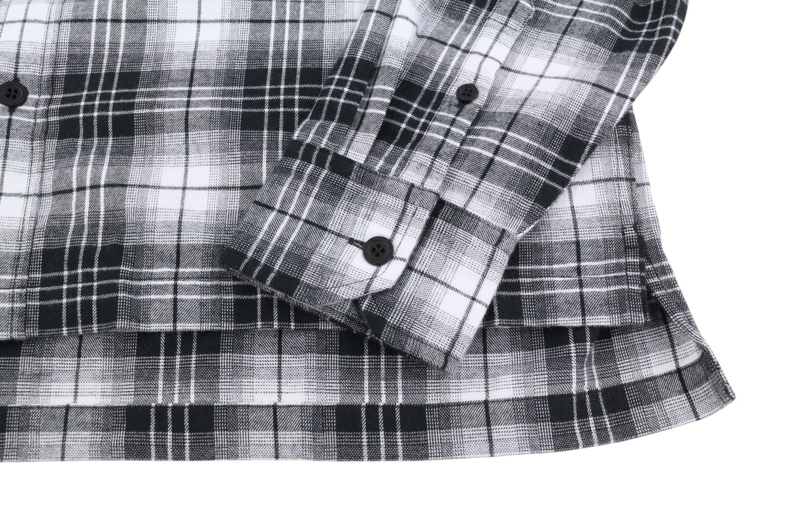 CALVIN KLEIN Men Shirt XL Flannel Plaid Patch Pockets Spread Neck Logo Casual