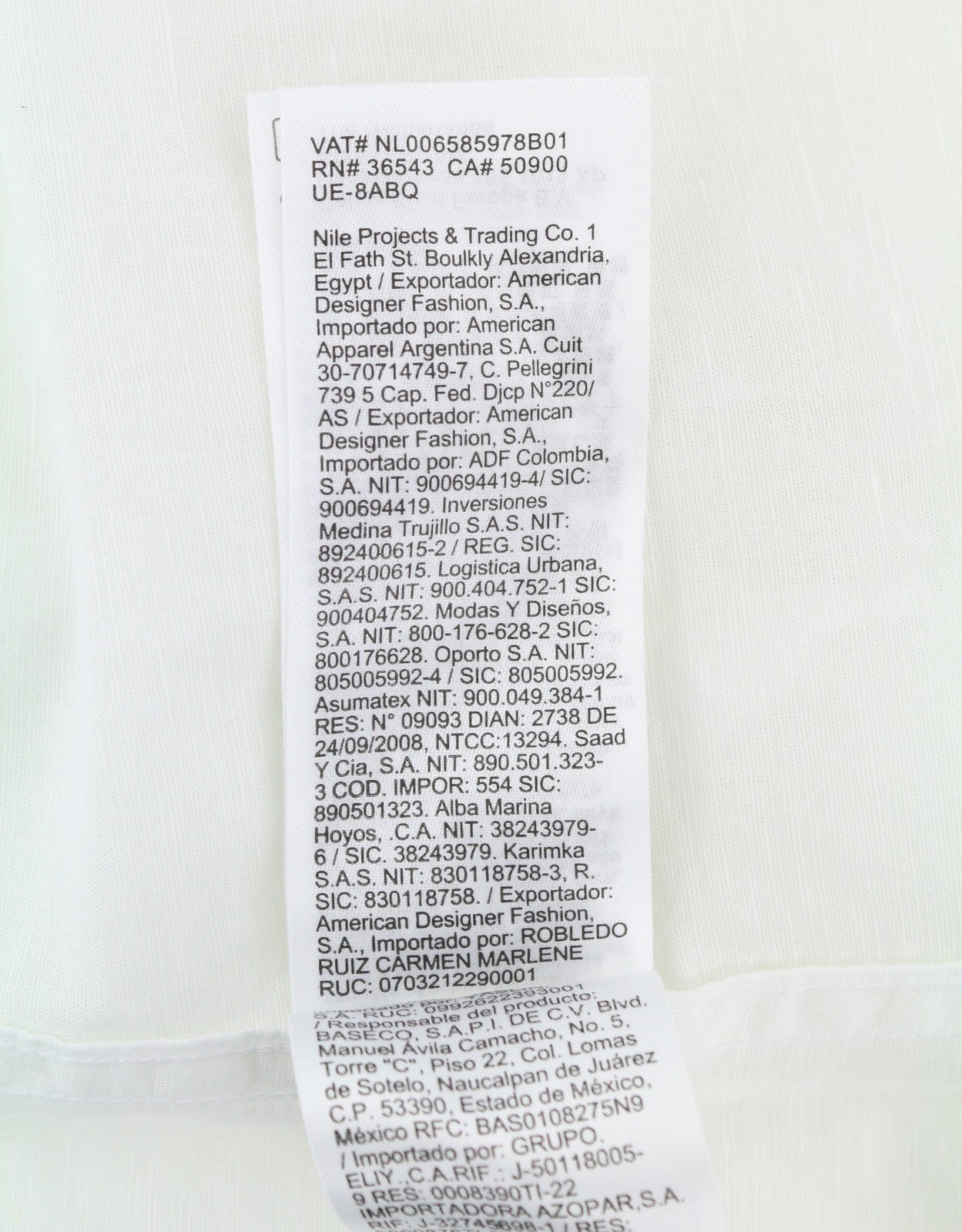 CALVIN KLEIN Men Shirt M White Linen Blend Spread Neck Button-Up Patch Pocket