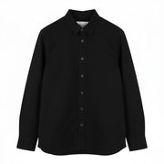 CALVIN KLEIN Men Shirt L Black Regular Fit Spread Neck Button-Up Dark Casual