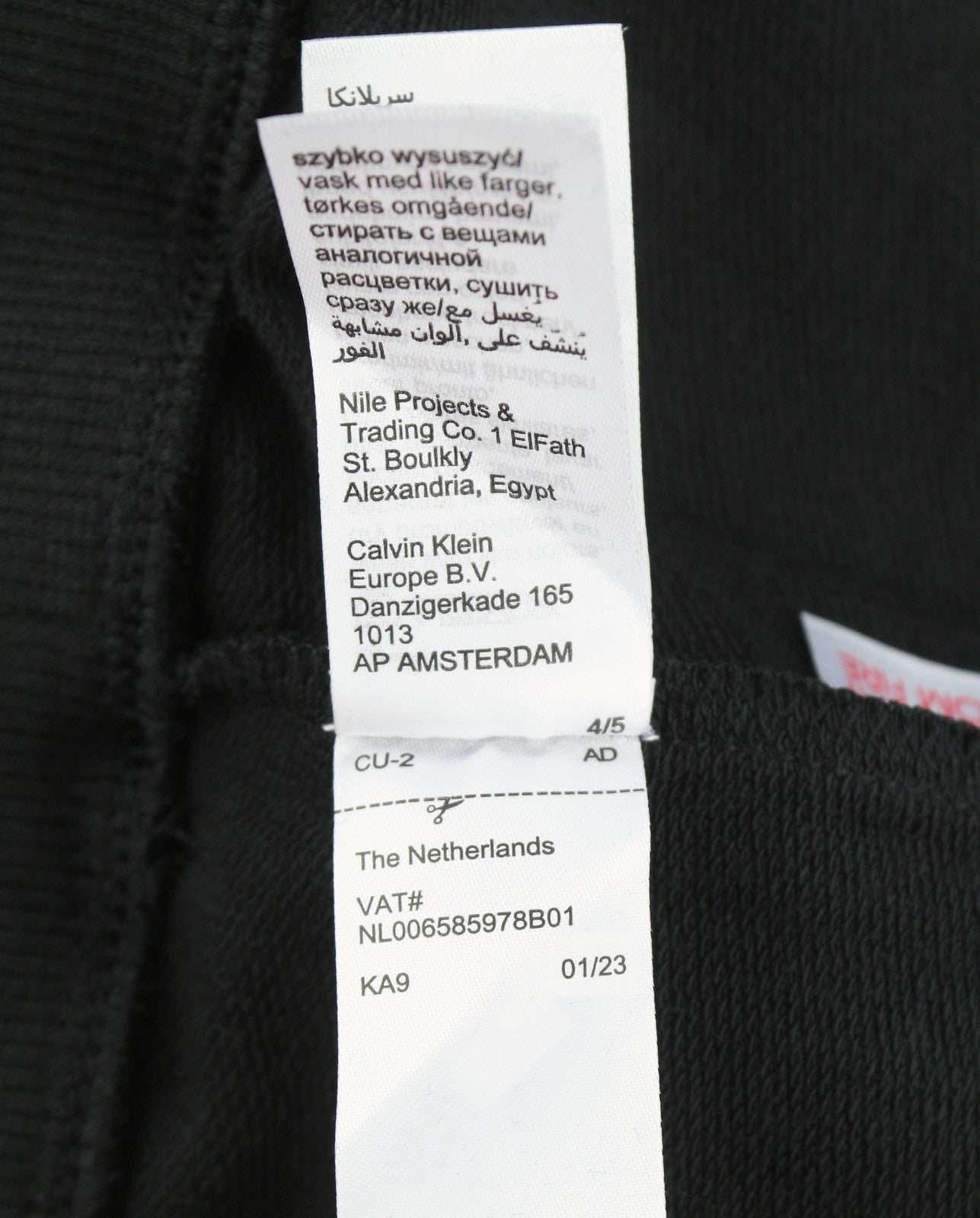 CALVIN KLEIN Men Sweatshirt XL Black Crew Embroidered Logo Sleepwear Pull On