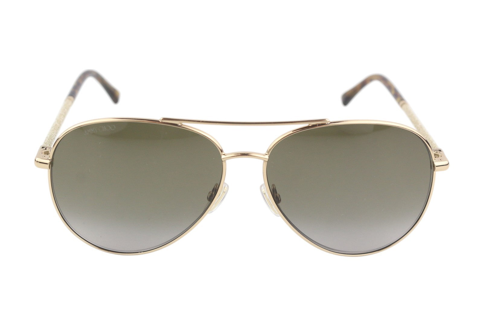 JIMMY CHOO Devan/S Women's Sunglasses OS Gold Shiny Frame Tinted Lens RRP349