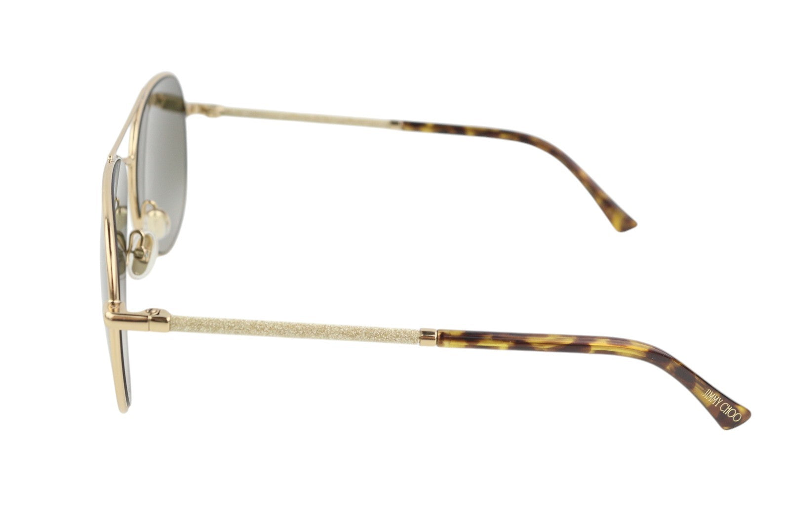 JIMMY CHOO Devan/S Women's Sunglasses OS Gold Shiny Frame Tinted Lens RRP349