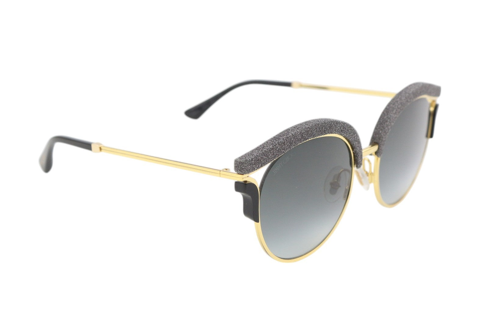 JIMMY CHOO Lash/S Women's Sunglasses OS Gold Tone Oval Glitter Frame RRP599