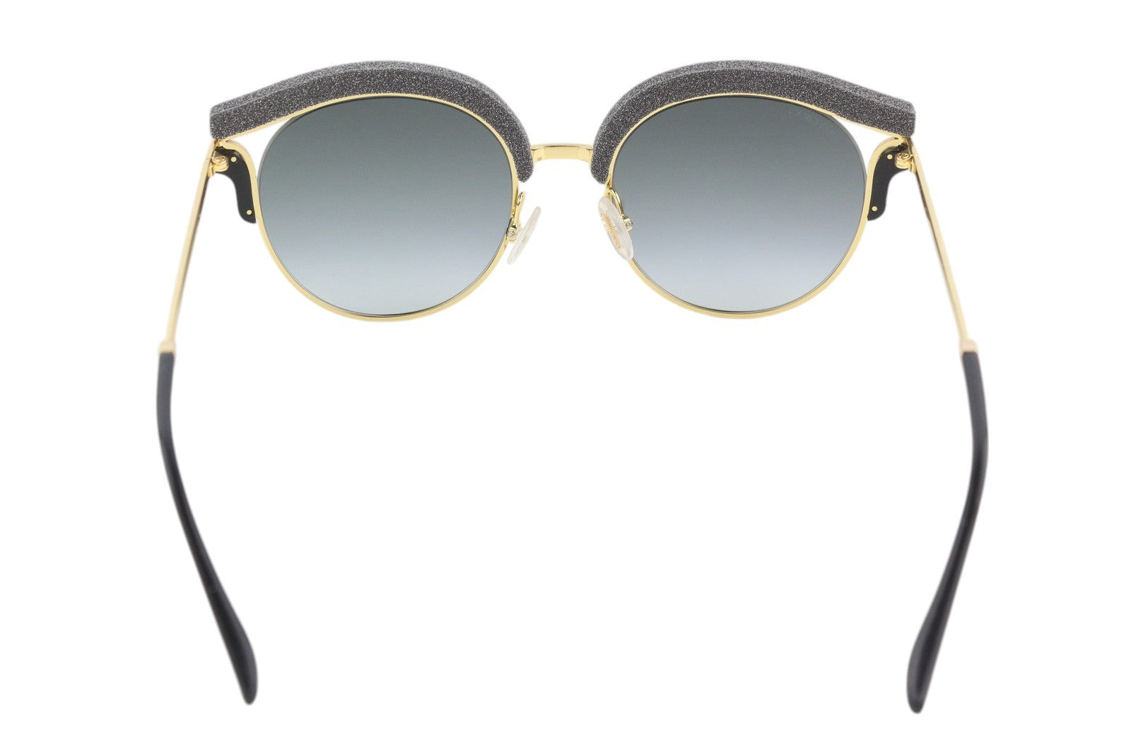 JIMMY CHOO Lash/S Women's Sunglasses OS Gold Tone Oval Glitter Frame RRP599