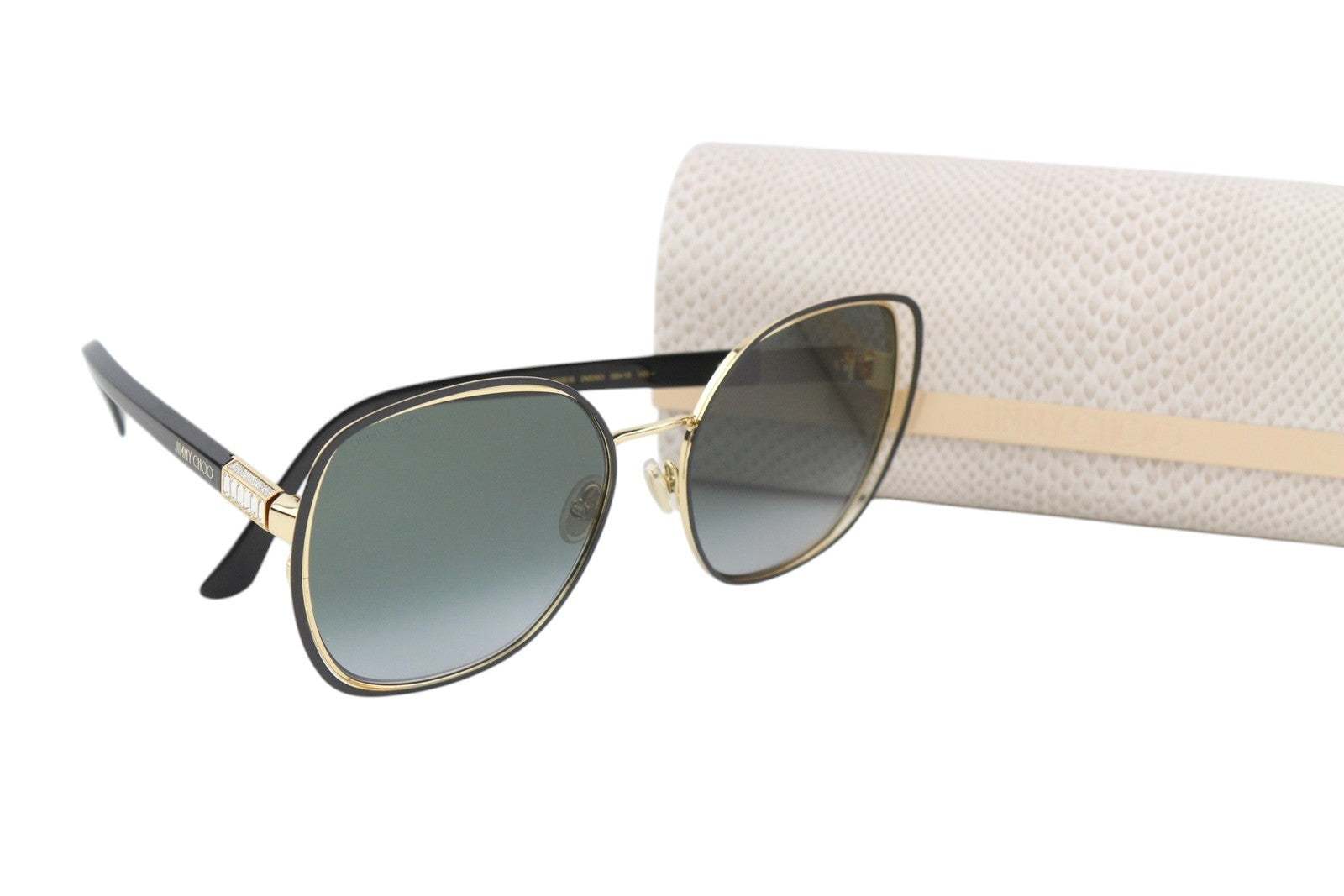 JIMMY CHOO Dodie/S Women's Sunglasses OS Gold Glitter Detail Frame RRP349