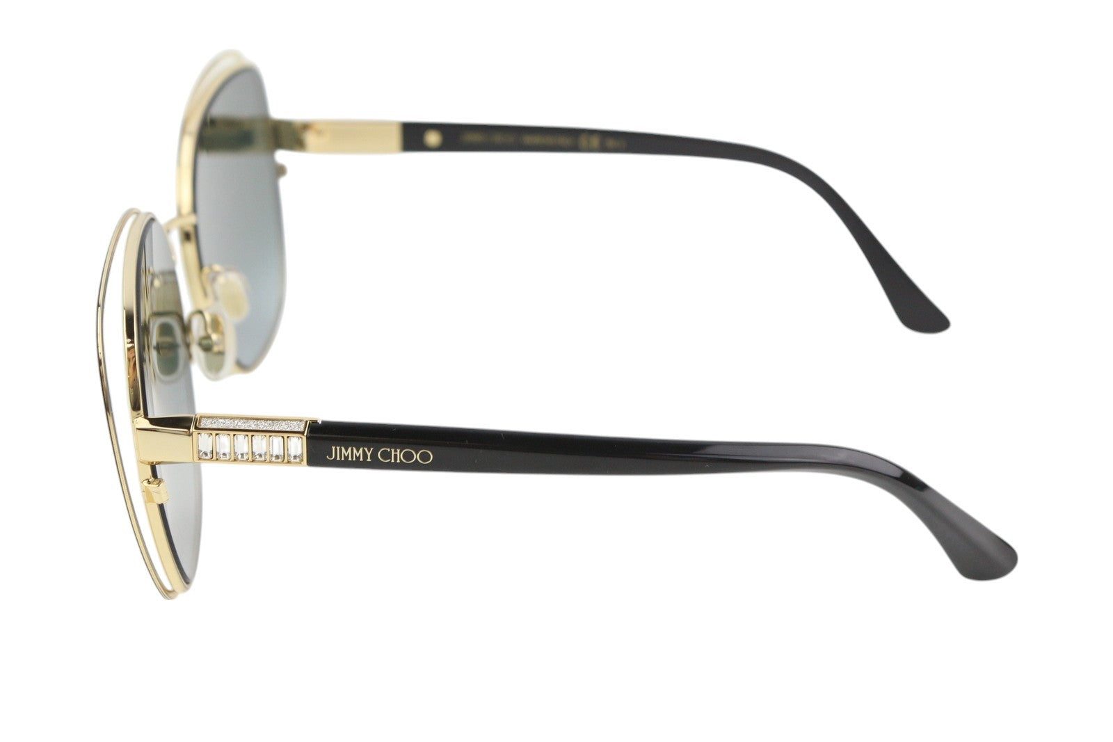 JIMMY CHOO Dodie/S Women's Sunglasses OS Gold Glitter Detail Frame RRP349