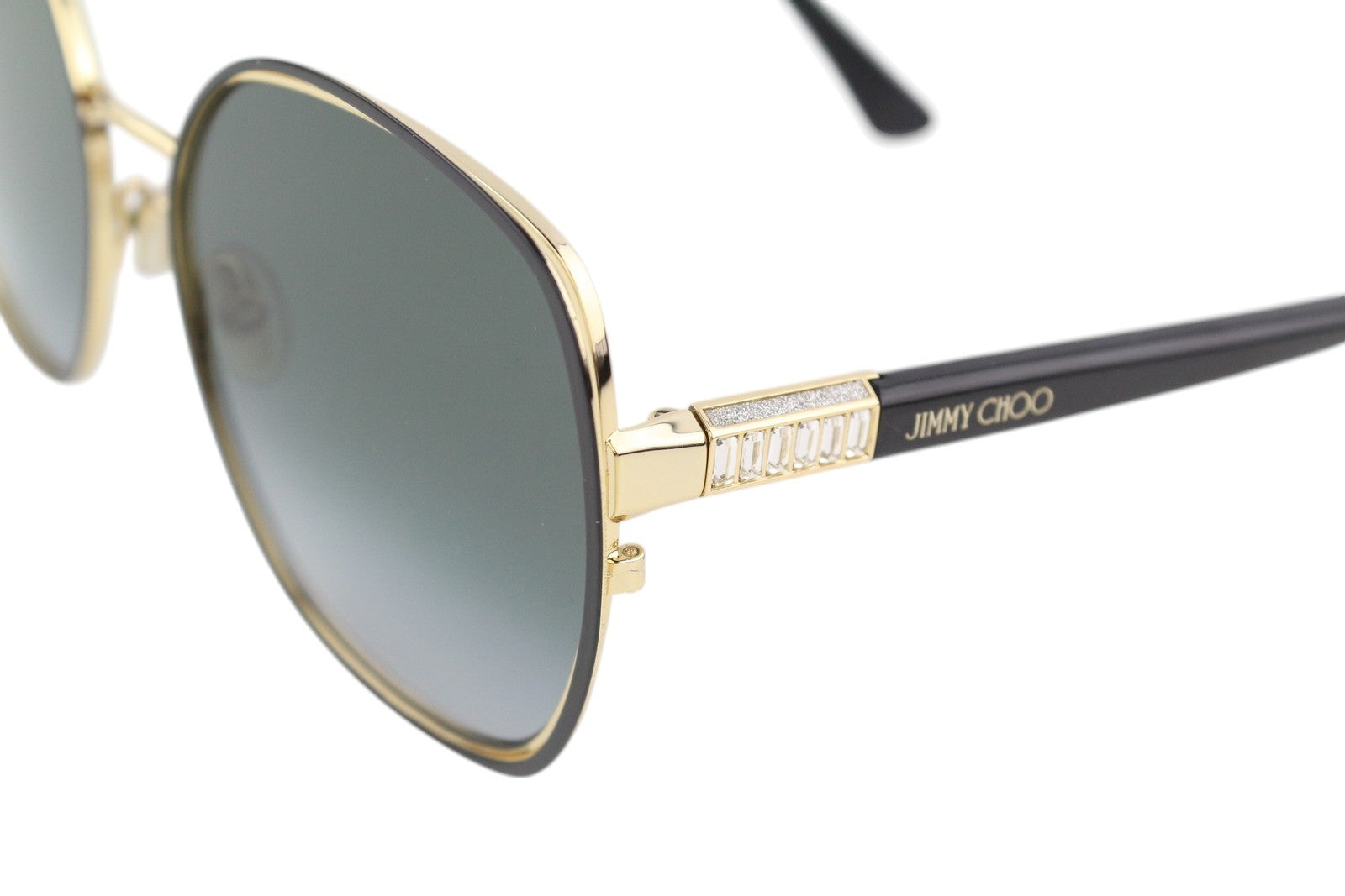JIMMY CHOO Dodie/S Women's Sunglasses OS Gold Glitter Detail Frame RRP349