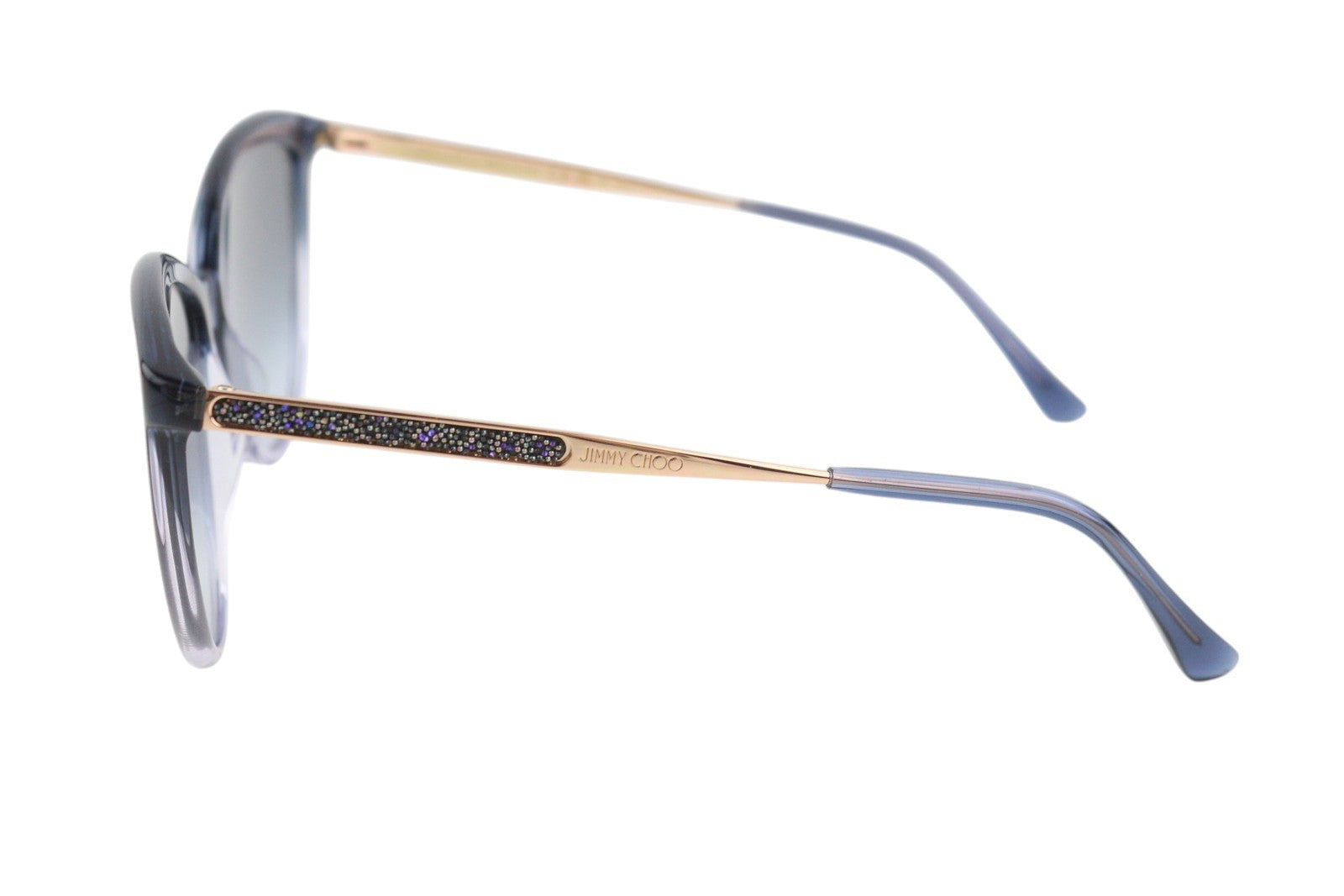 JIMMY CHOO Belinda/S Women's Sunglasses OS Blue Glitter Cateye Tinted RRP349