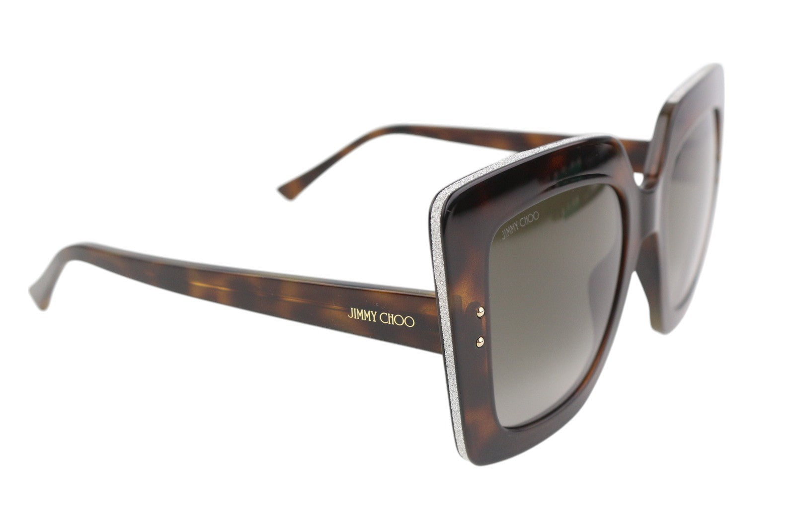 JIMMY CHOO Auri/G/S Women Sunglasses OS Shiny Animal Print Frame Tinted RRP349