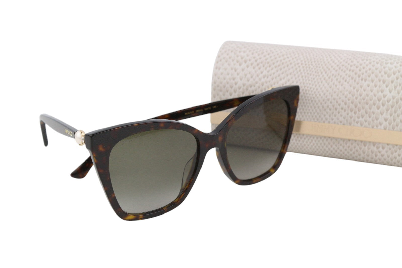 JIMMY CHOO Rua/G/S Women's Sunglasses Brown Animal Print Cateye Tinted RRP399