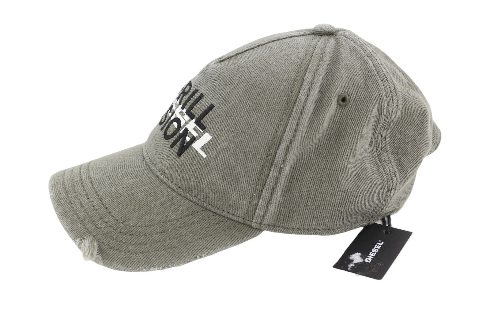 DIESEL C-Stone Men's Cap One Size Baseball D-Rill Usion Khaki Logo Cotton