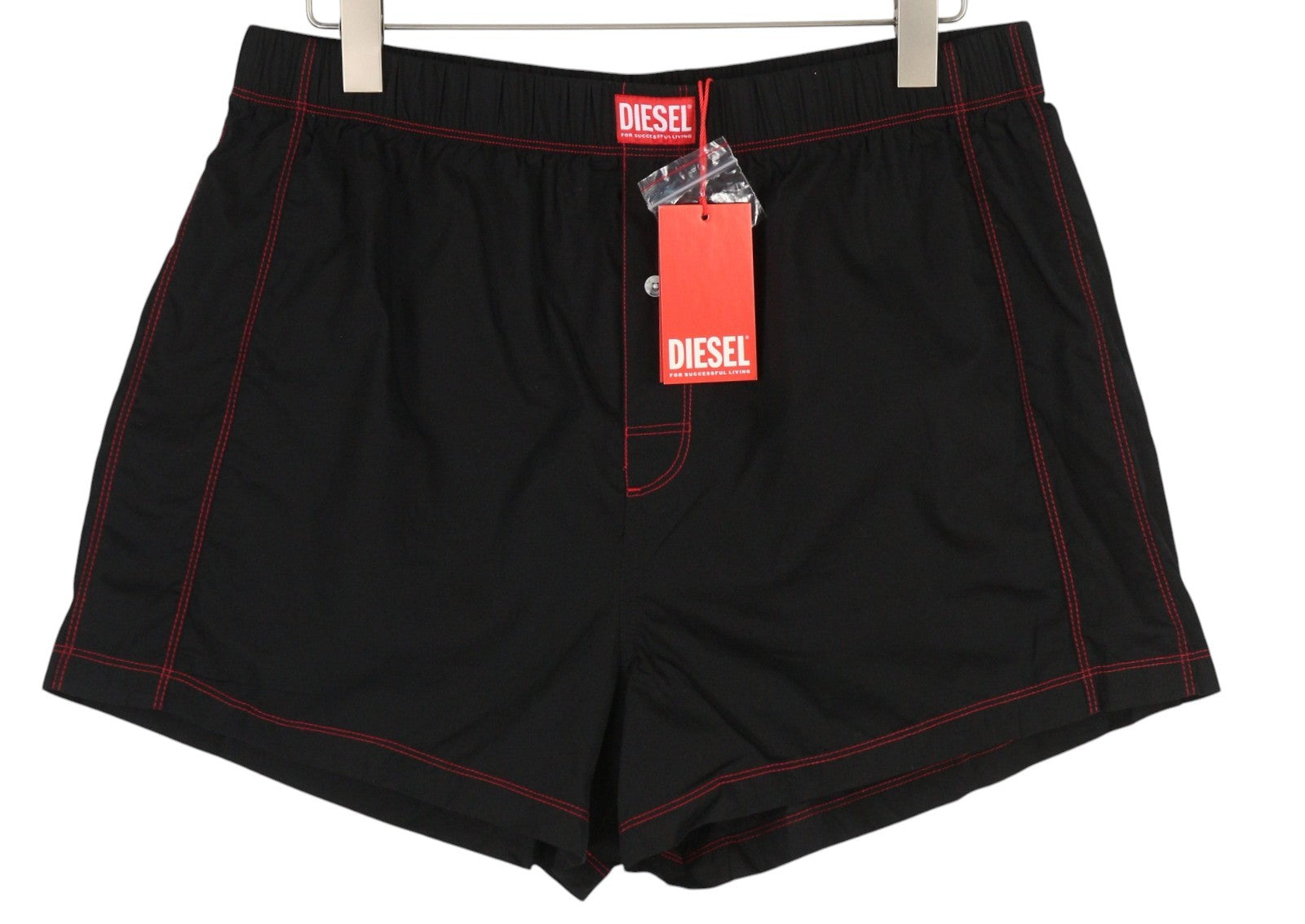 DIESEL Uubx-Stark Men's Underwear L Boxer Black Elastic Waist Logo