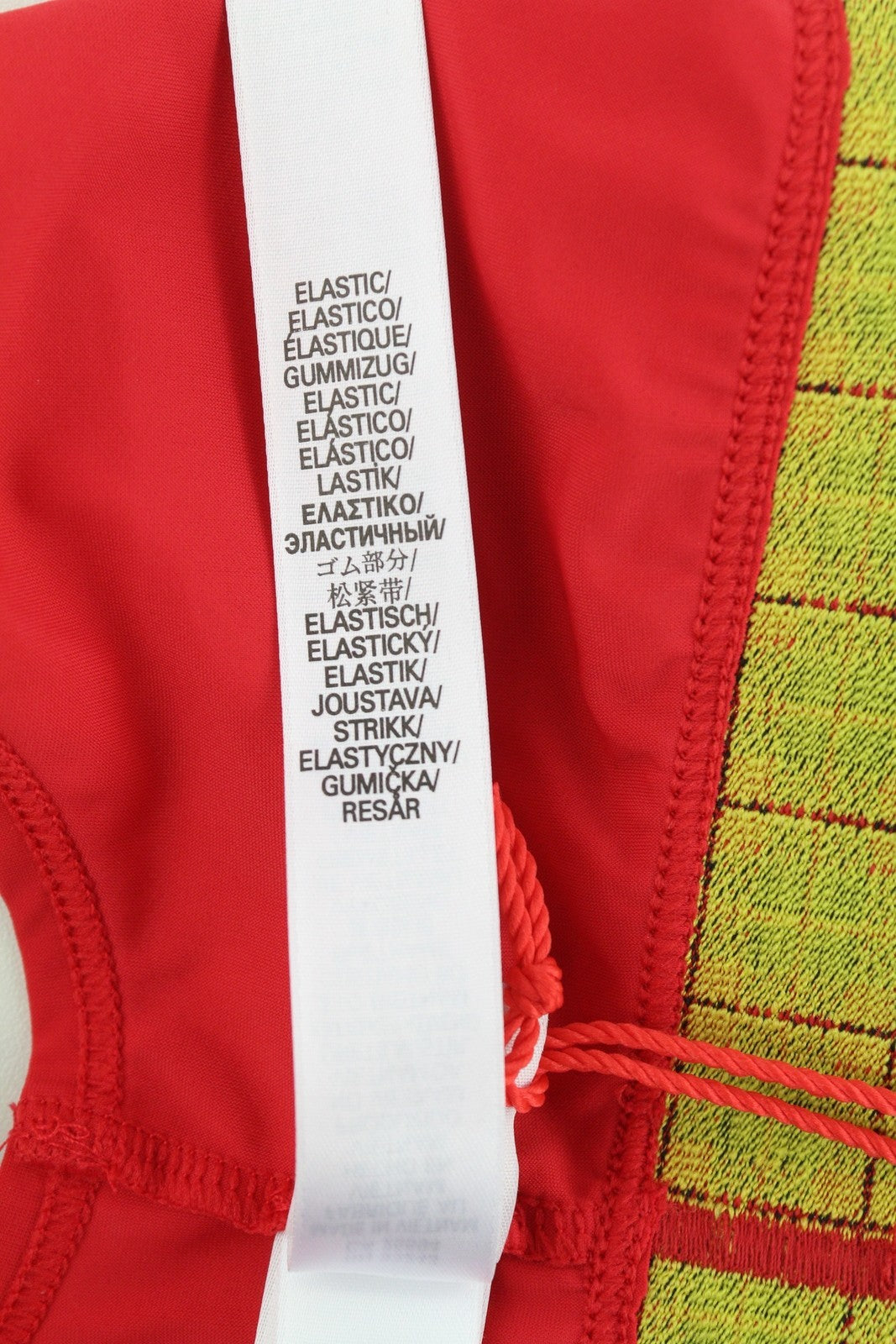 DIESEL Ufsb-Lizzys Women's Bra S Red Tartan Sleeveless Logo Round Neck Top