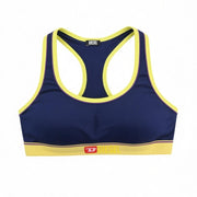 DIESEL Ufsb-Mileys Women's Sports Bra L Blue Logo Stretch Sleeveless Active