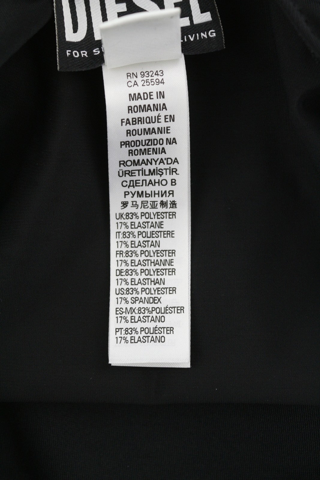 DIESEL X Coca-Cola CC-Flamnew-Cola Women Swimsuit XS Black Stretch One-Piece