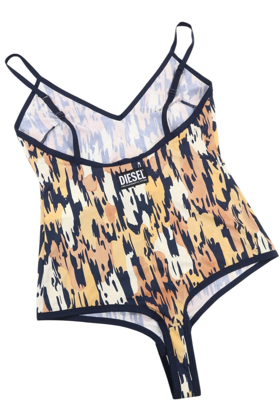 DIESEL Ufby-Kamhalas UW Body Women's Bodysuit S Patterned Stretch Sleeveless