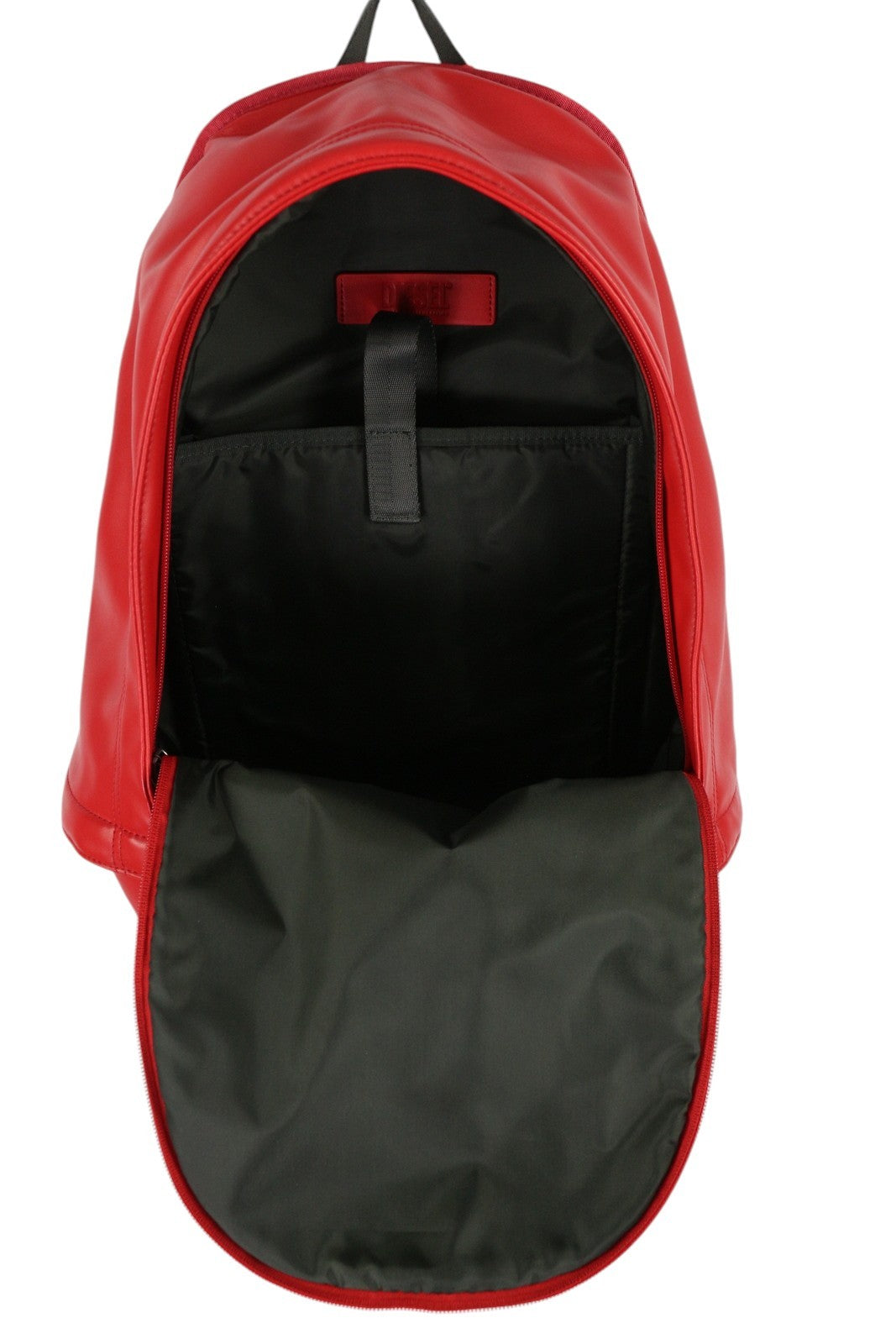DIESEL Rave Berlyn Goa Men's Bag One Size Red Coated Backpack Logo Zip RRP250
