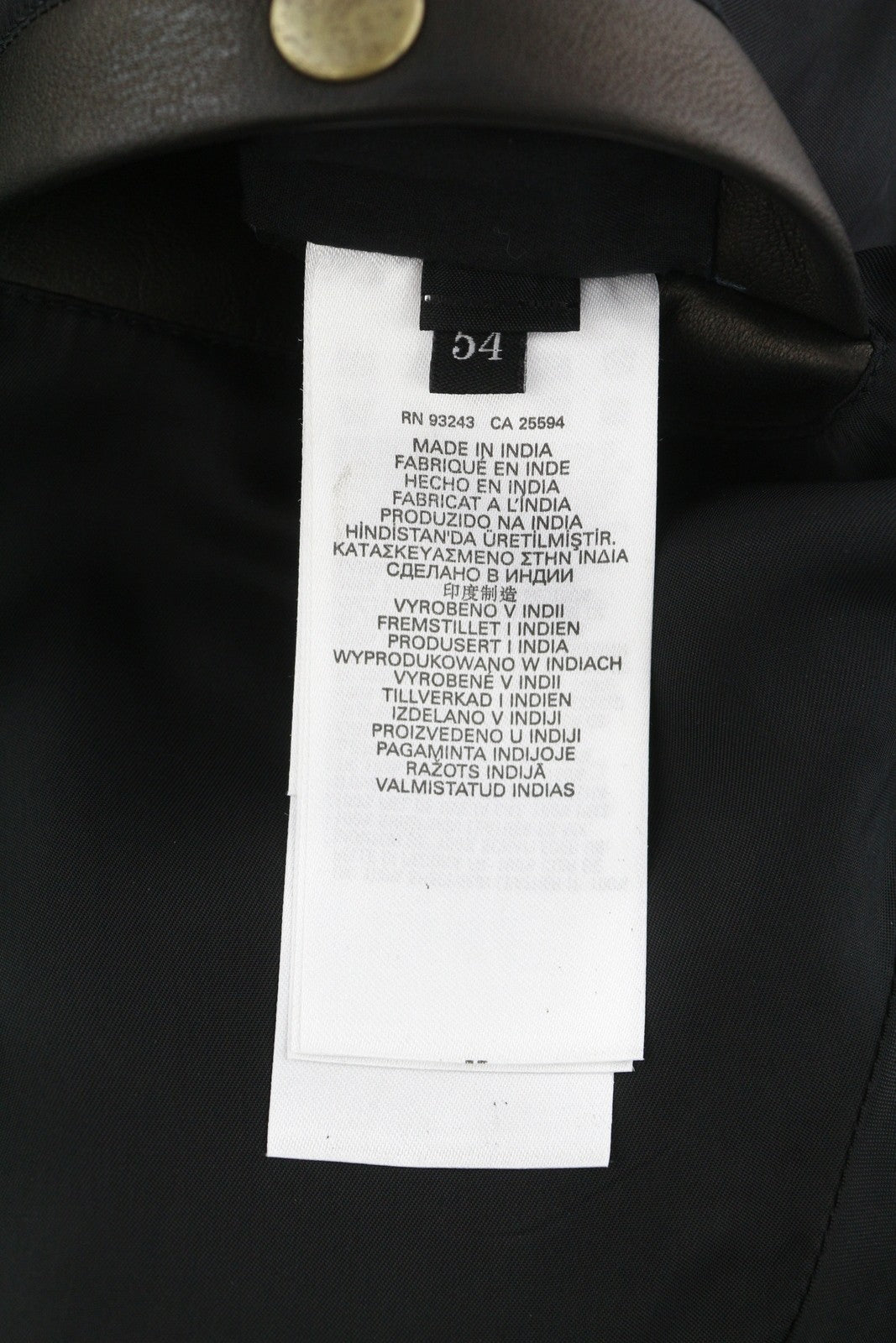 DIESEL L-Metalo Men Jacket 54 Black Sheepskin Leather Zip Lightweight RRP795