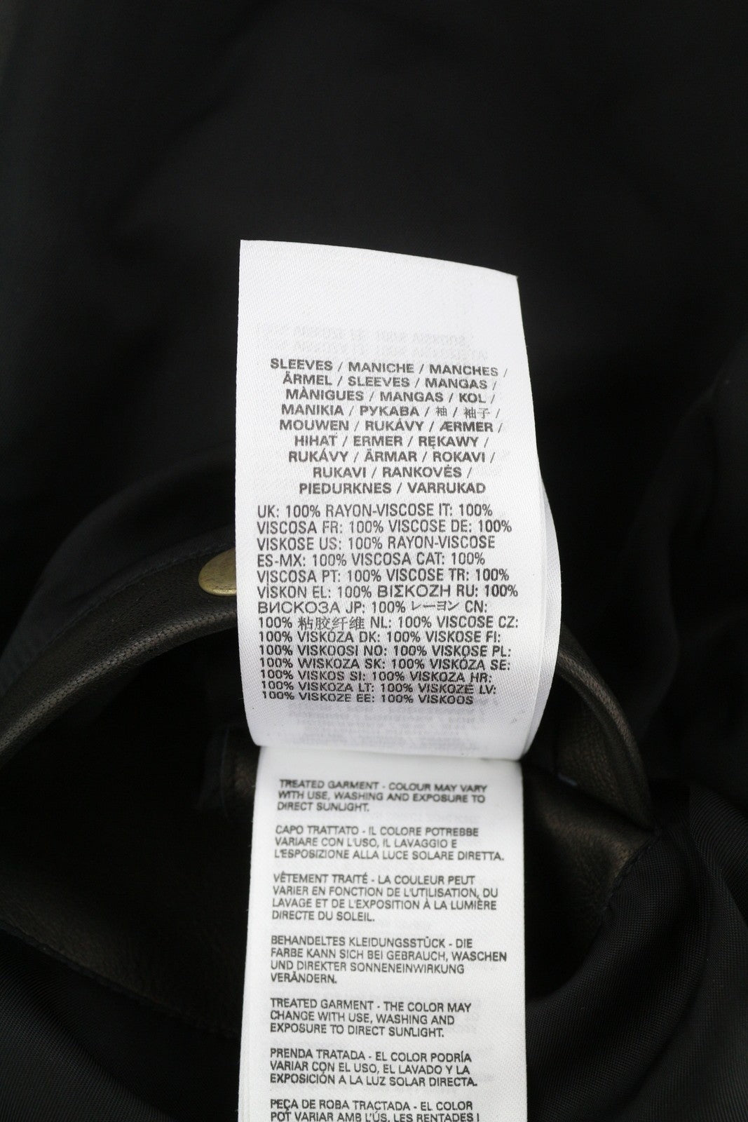 DIESEL L-Metalo Men Jacket 54 Black Sheepskin Leather Zip Lightweight RRP795