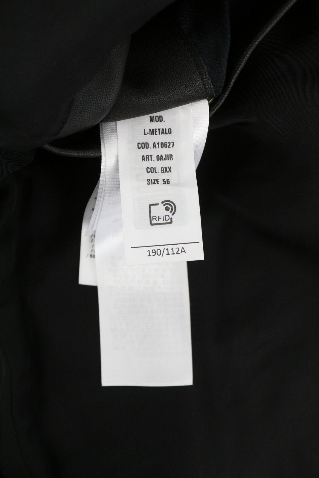 DIESEL L-Metalo Men's Jacket 56 Black Sheepskin Leather Zip Light Jacket RRP795