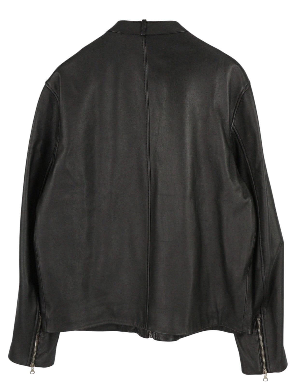 DIESEL L-Metalo Men's Jacket 54 Black Sheepskin Leather Zip Lightweight RRP795