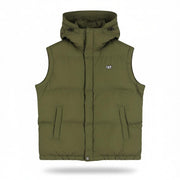 DIESEL W-Rolfys-SL-FD Men Waistcoat 48 Insulated Vest Removable Hood RRP275