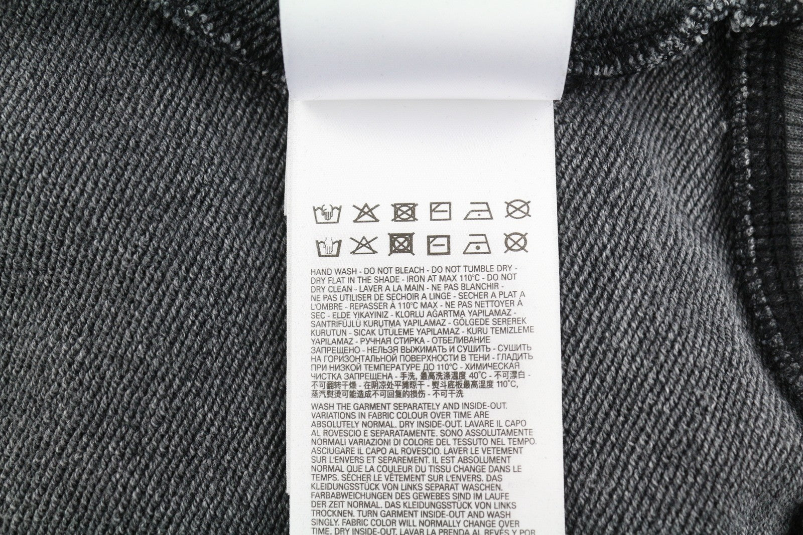 DIESEL S-Ginn-Hood-L1 Men Hoodie 2XL Grey Washed Pullover Hooded Pocket RRP250