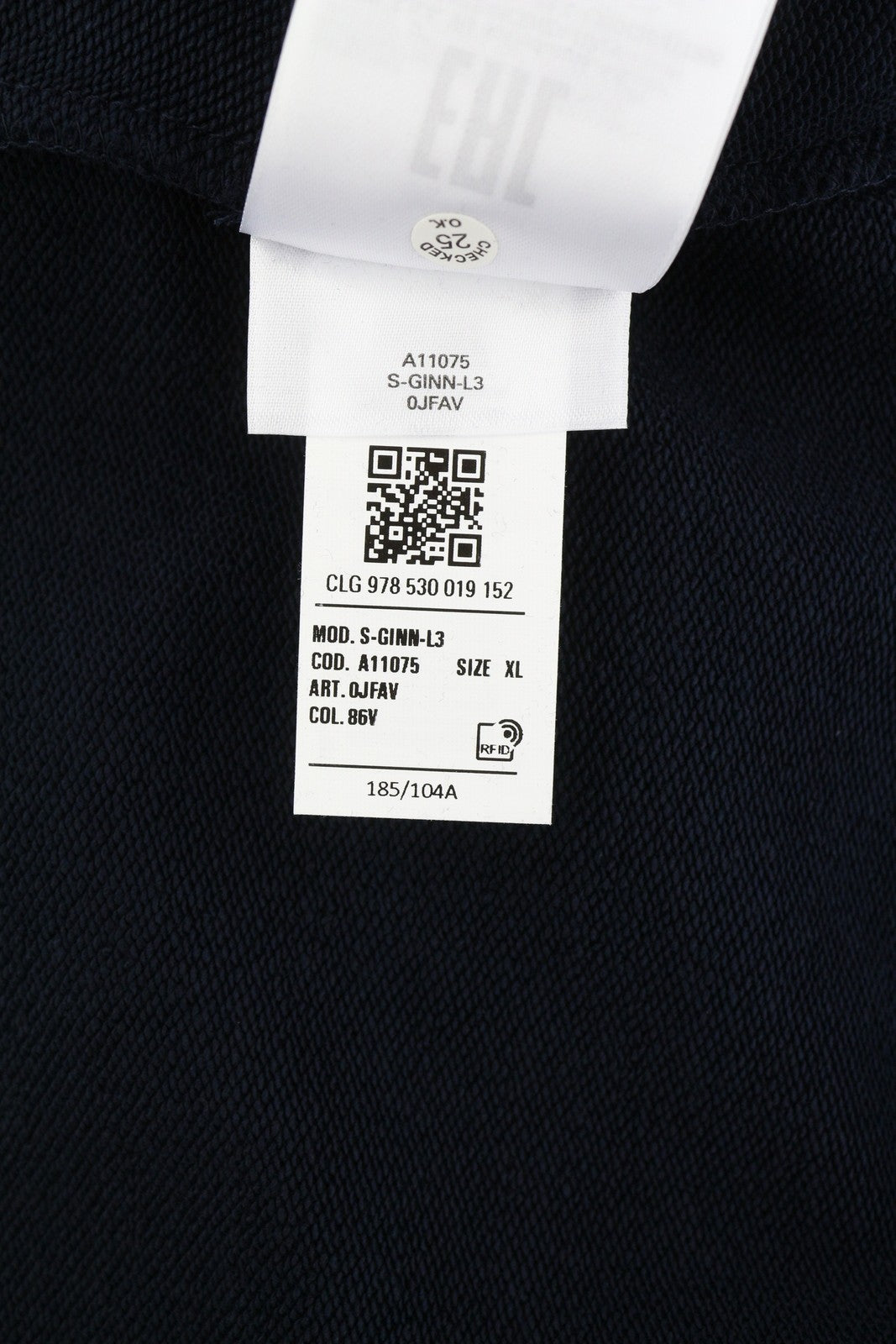 DIESEL S-Ginn-L3 Men's Sweatshirt XL Dark Blue Crew Neck Logo Pattern RRP150