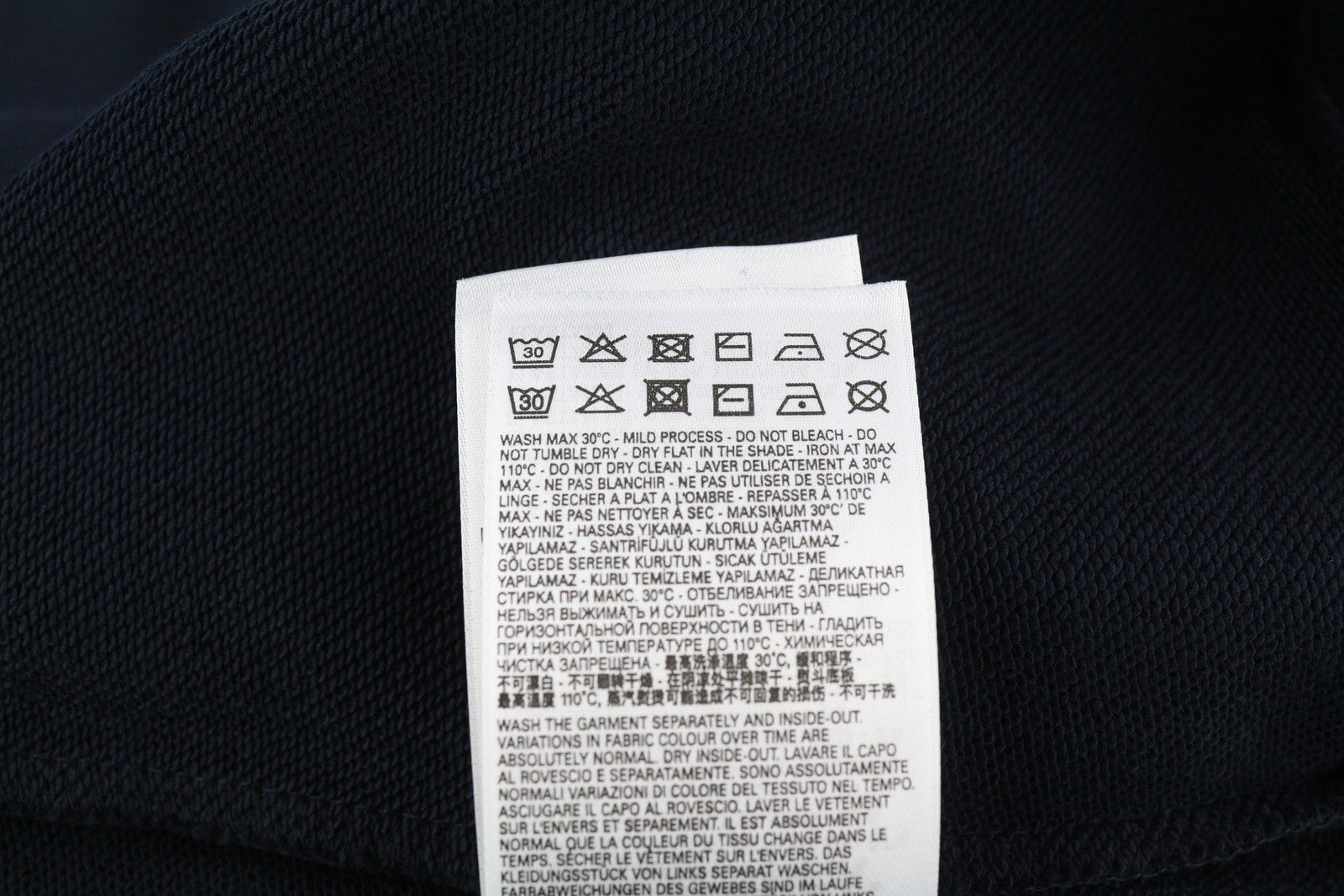 DIESEL S-Ginn-L3 Men's Sweatshirt 2XL Dark Blue Pattern Logo Crew Neck RRP150