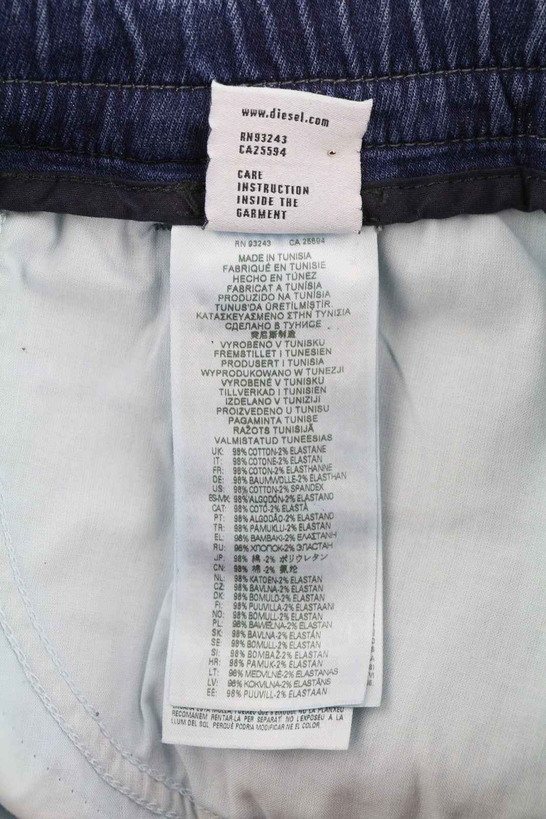 DIESEL D-Krooley-Cargo Jogg 09H05 Men Jeans W32 Faded Blue Elastic Waist RRP350