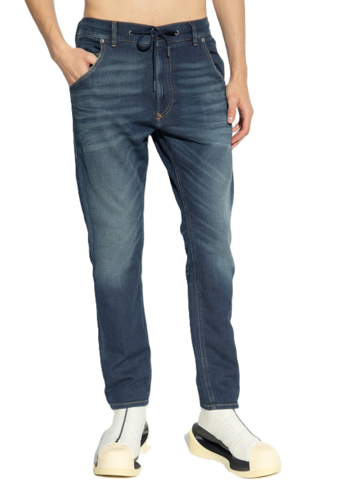 DIESEL Krooley-E-Ne 068HZ Men's Jeans W32 Jogg Drawstring Washed Blue RRP295