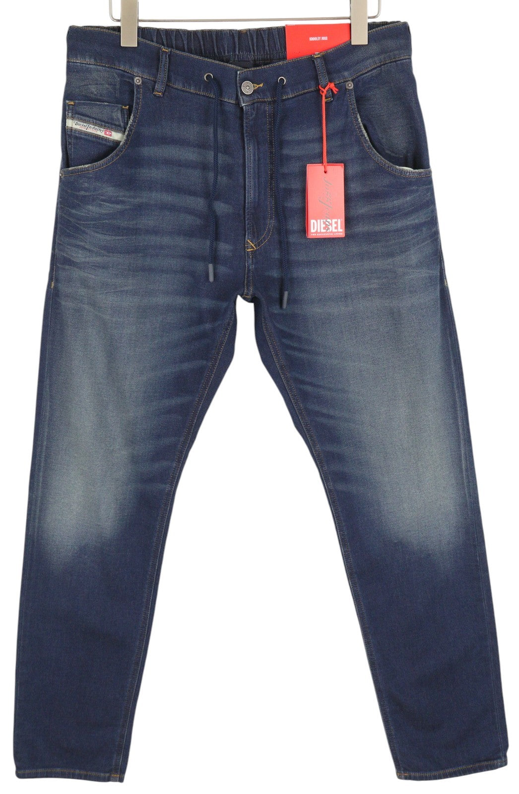 DIESEL Krooley-E-Ne 068HZ Men's Jeans W32 Jogg Drawstring Washed Blue RRP295
