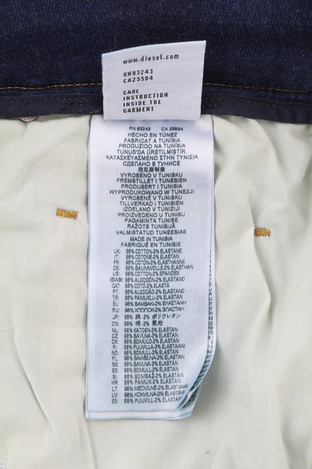 DIESEL Krooley-E-Ne 068HZ Men Jeans W38 Jogg Waist Drawstring Blue Faded RRP295