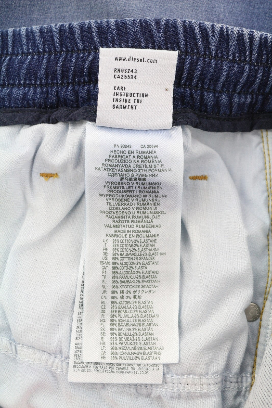 DIESEL 2030 D-Krooley Jogg 068HY Men's Jeans W40 Drawstring Washed Denim RRP295