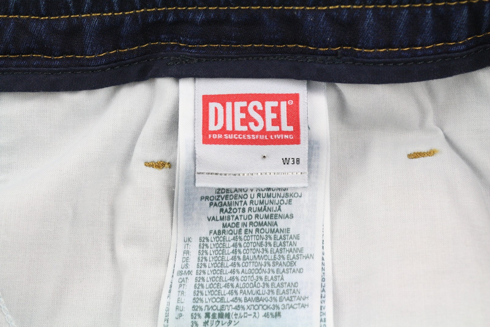 DIESEL 2030 D-Krooley Jogg 068JA Men's Jeans W38 Drawstring Washed Blue RRP325