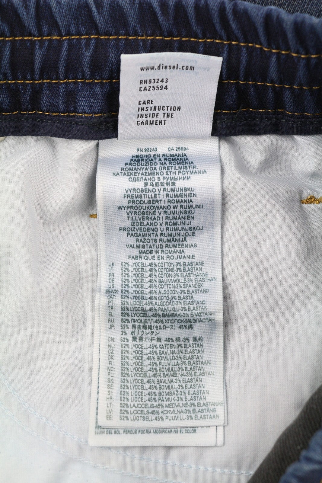 DIESEL 2030 D-Krooley Jogg 068JA Men's Jeans W40 Washed Blue Drawstring RRP325