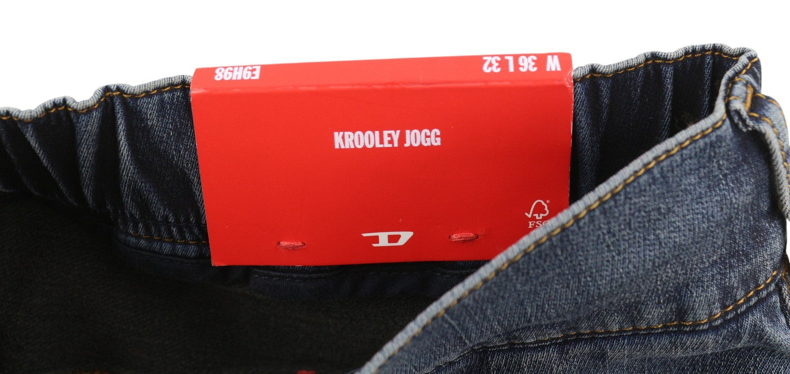 DIESEL Krooley-E-Ne E9H98 Men's Jeans W36/L32 Jogg Distressed Washed RRP295