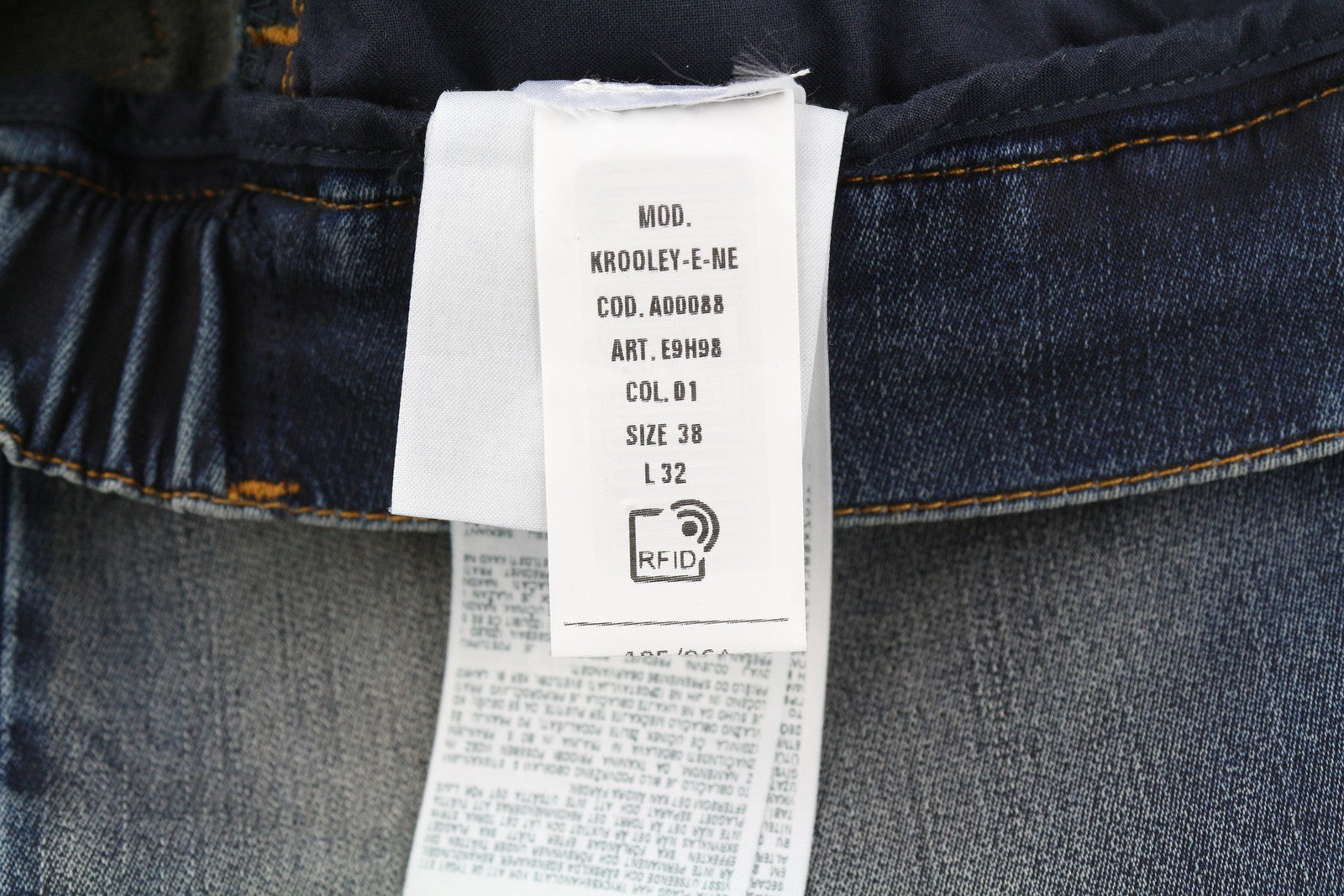 DIESEL Krooley-E-Ne E9H98 Men's Jeans W38/L32 Jogg Distress Blue Washed RRP295