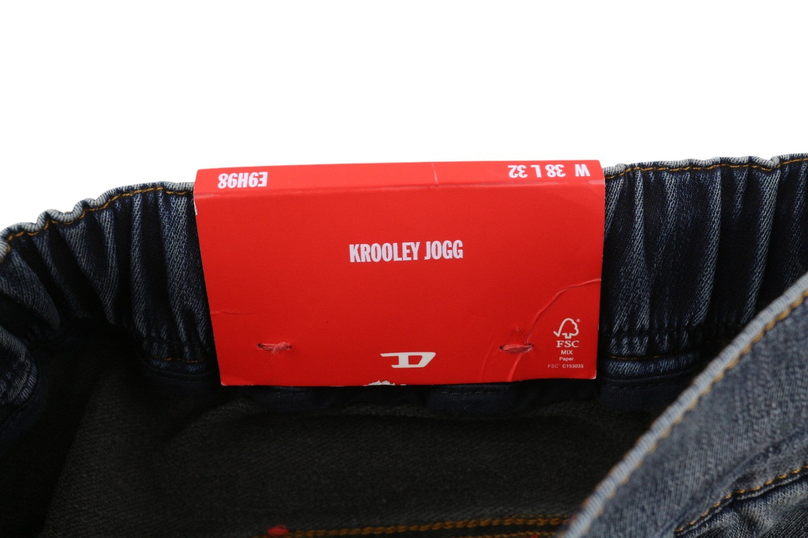 DIESEL Krooley-E-Ne E9H98 Men's Jeans W38/L32 Jogg Distress Blue Washed RRP295