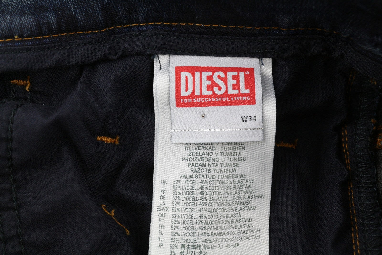 DIESEL Krooley-E-Ne E9H98 Men's Jeans W34/L32 Jogg Distress Washed Blue RRP295