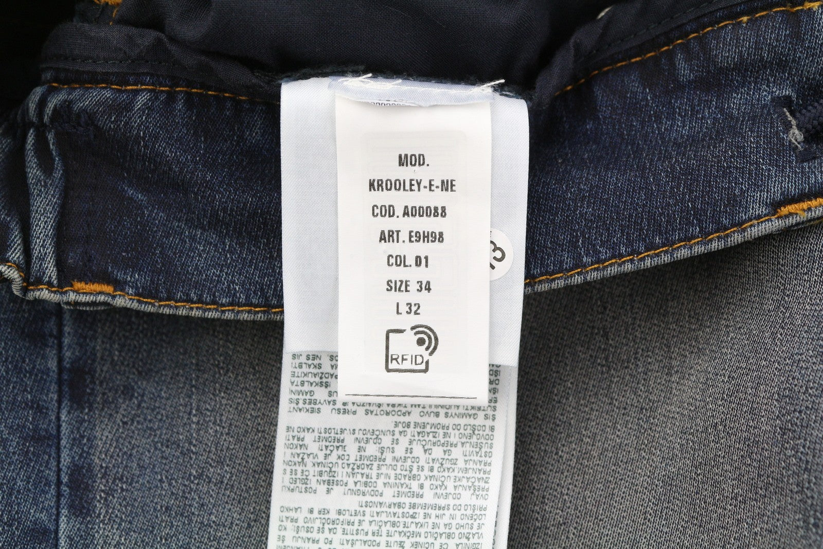 DIESEL Krooley-E-Ne E9H98 Men's Jeans W34/L32 Jogg Distress Washed Blue RRP295