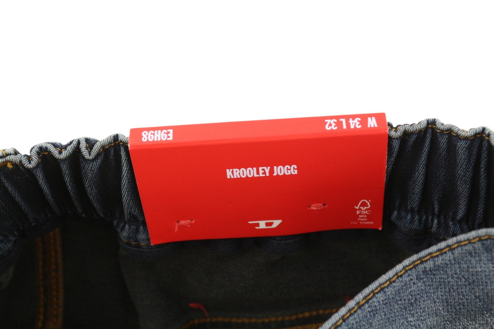 DIESEL Krooley-E-Ne E9H98 Men's Jeans W34/L32 Jogg Distress Washed Blue RRP295