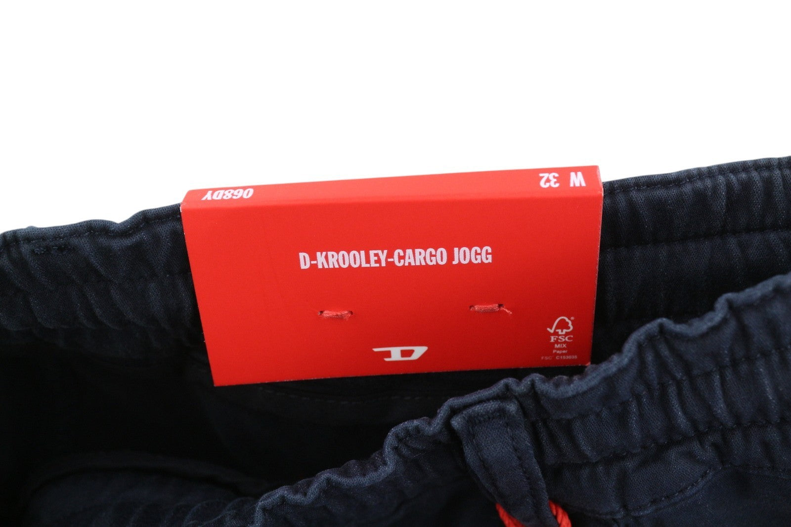 DIESEL D-Krooley-Cargo Jogg 068DY Men Jeans W32 Stretch Drawstring Blue RRP350