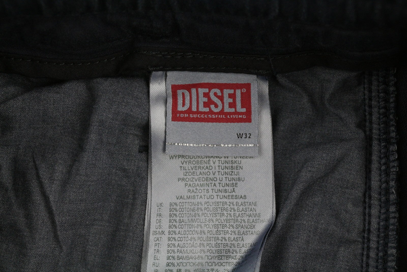 DIESEL D-Krooley-Cargo Jogg 068DY Men Jeans W32 Stretch Drawstring Blue RRP350