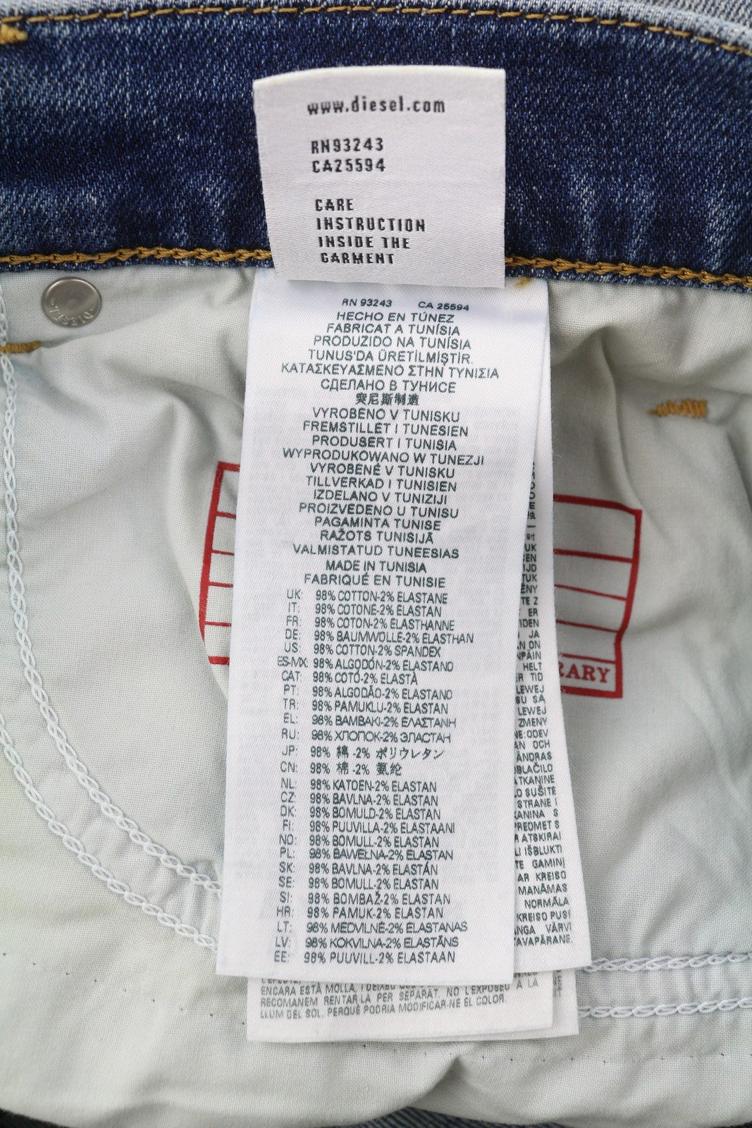 DIESEL 2019 D-Strukt 09H45 Men's Jeans W32/L34 Stretch Blue Distressed RRP250