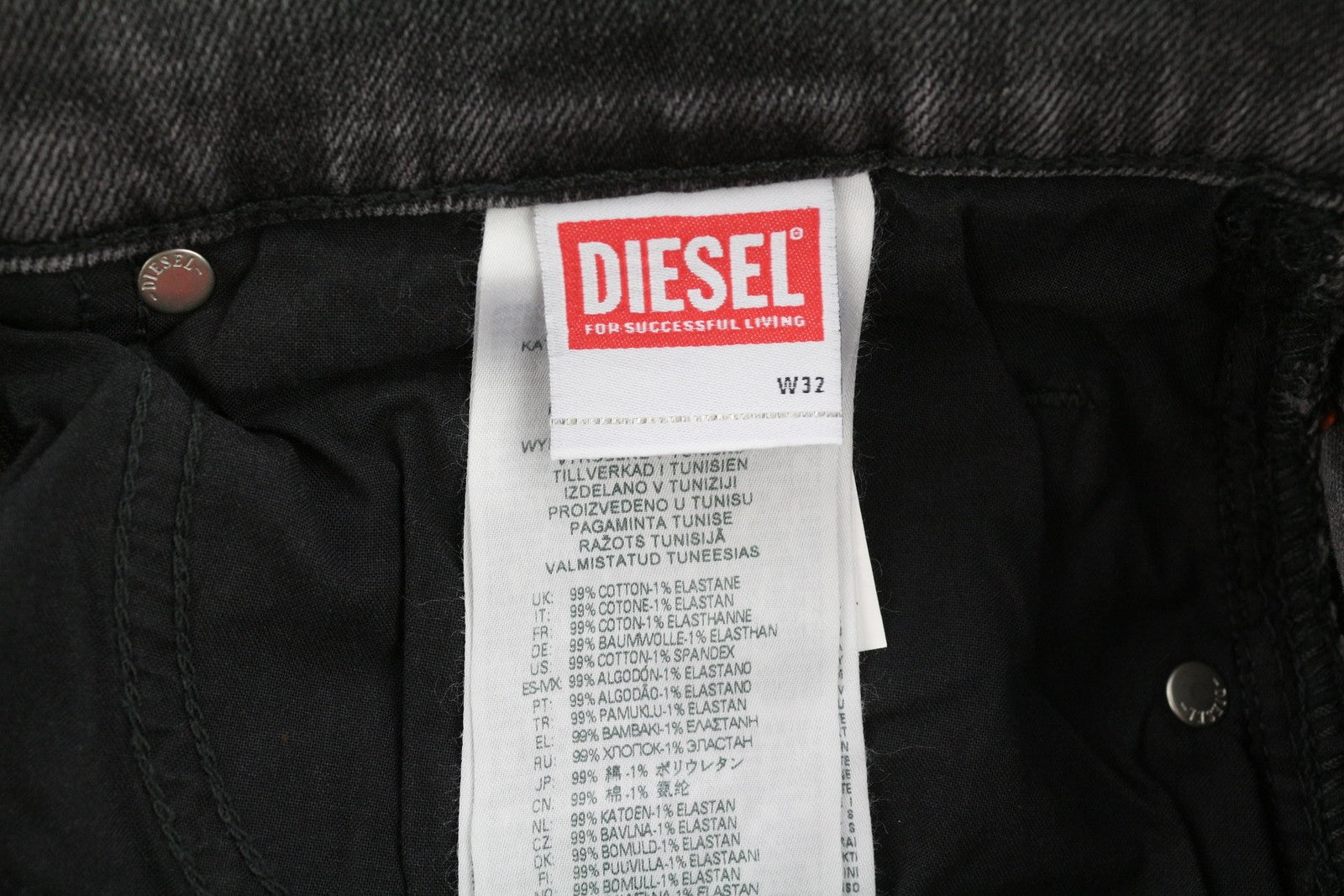 DIESEL 2020 D-Viker 09D49 Men's Jeans W32/L30 Regular Straight Mid Waist Denim