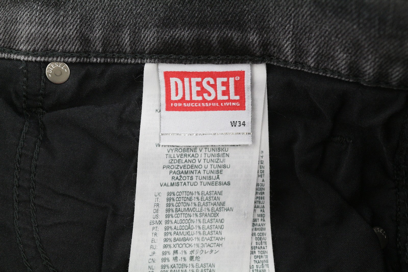 DIESEL 2020 D-Viker 09D49 Men's Jeans W34/L30 Straight Regular Mid Waist Denim