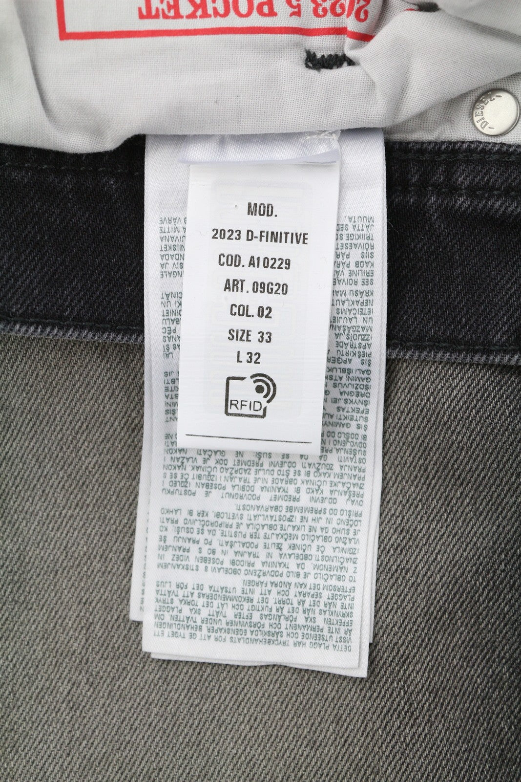 DIESEL 2003 D-Finitive 09G20 Men Jeans W33/L32 Tapered Regular Mid Waist RRP225