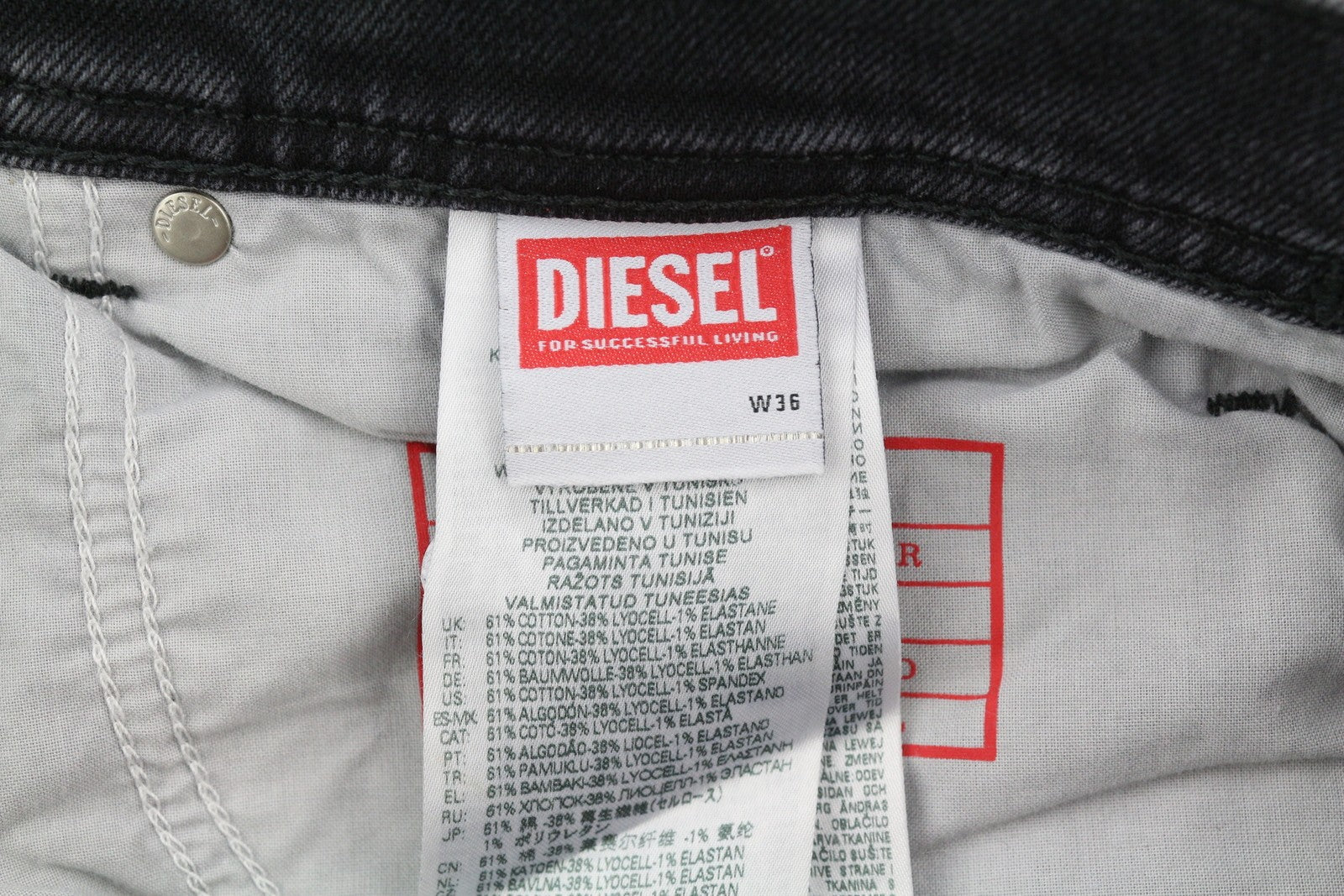 DIESEL 2003 D-Finitive 09G20 Men Jeans W36/L32 Mid Waist Regular Tapered RRP225